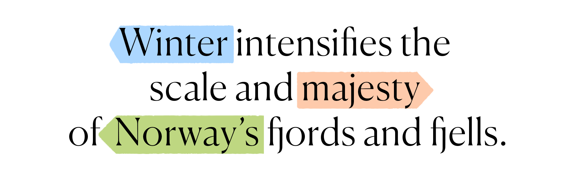 A Winter Journey of Fjords & Fjells Branded text: A Winter Journey of Fjords & Fjells