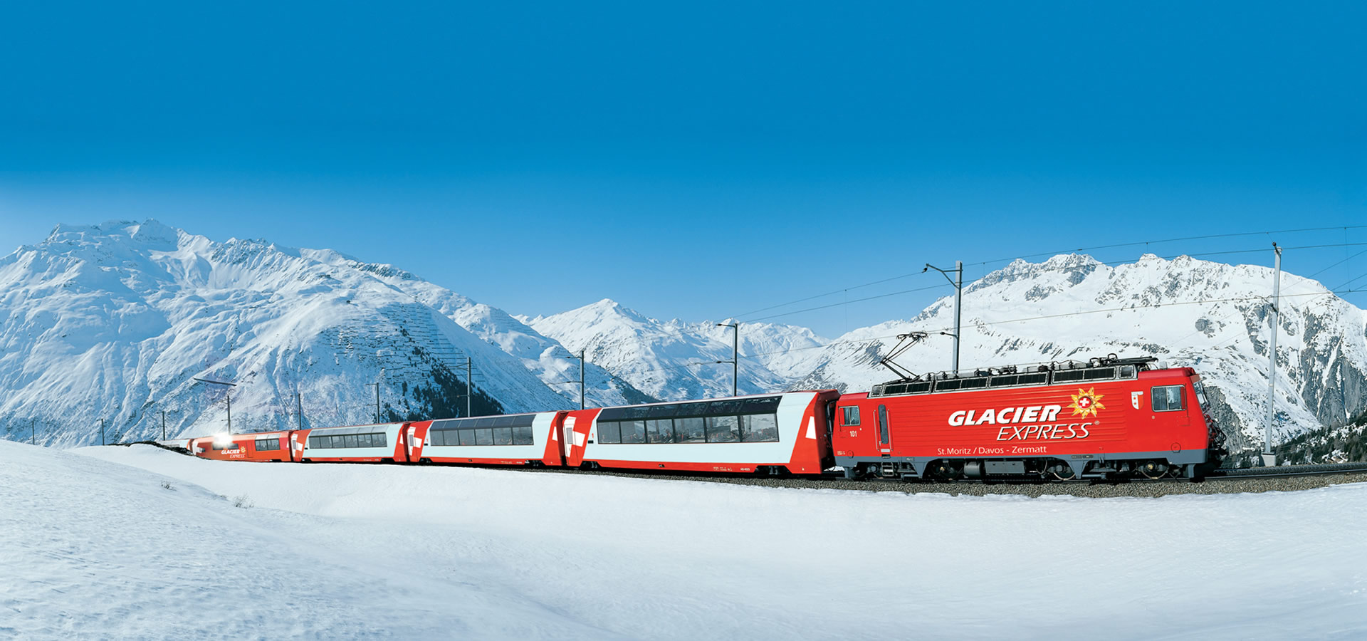 Holidays in Switzerland by Train Glacier Express Winter Inntravel